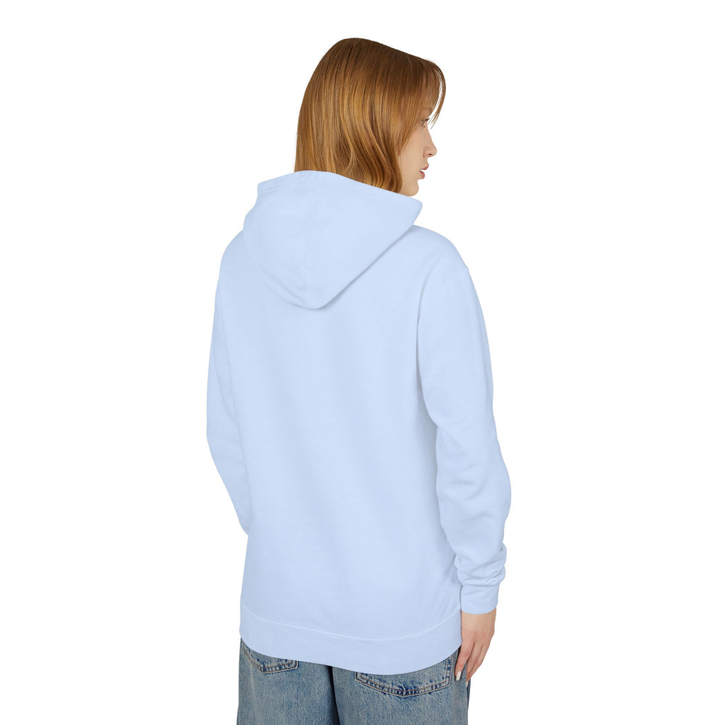 ECoastal Lightweight Hoodie - Small Palm Tree and Sun Graphic - ECoastal