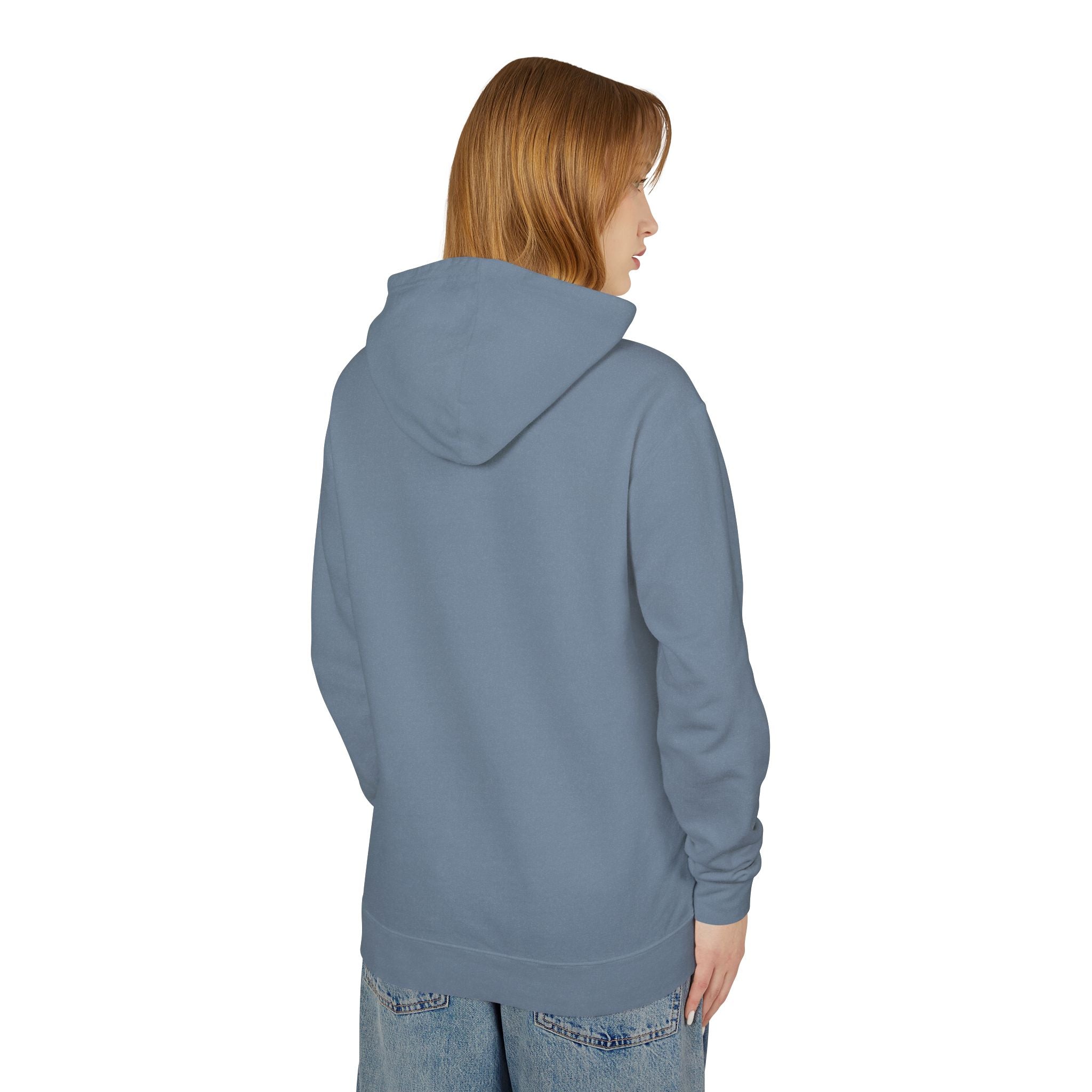 ECoastal Lightweight Hoodie - Small Palm Tree and Sun Graphic - ECoastal