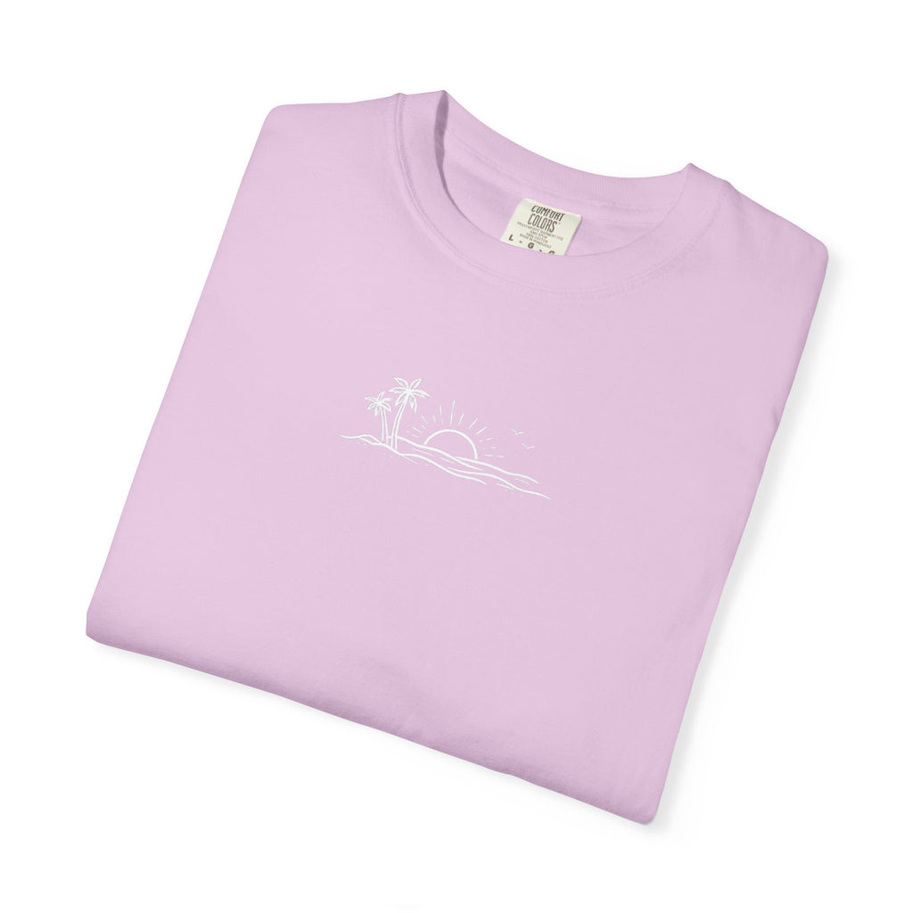 ECoastal T-Shirt — Small Palm Tree & Sun Graphic - ECoastal